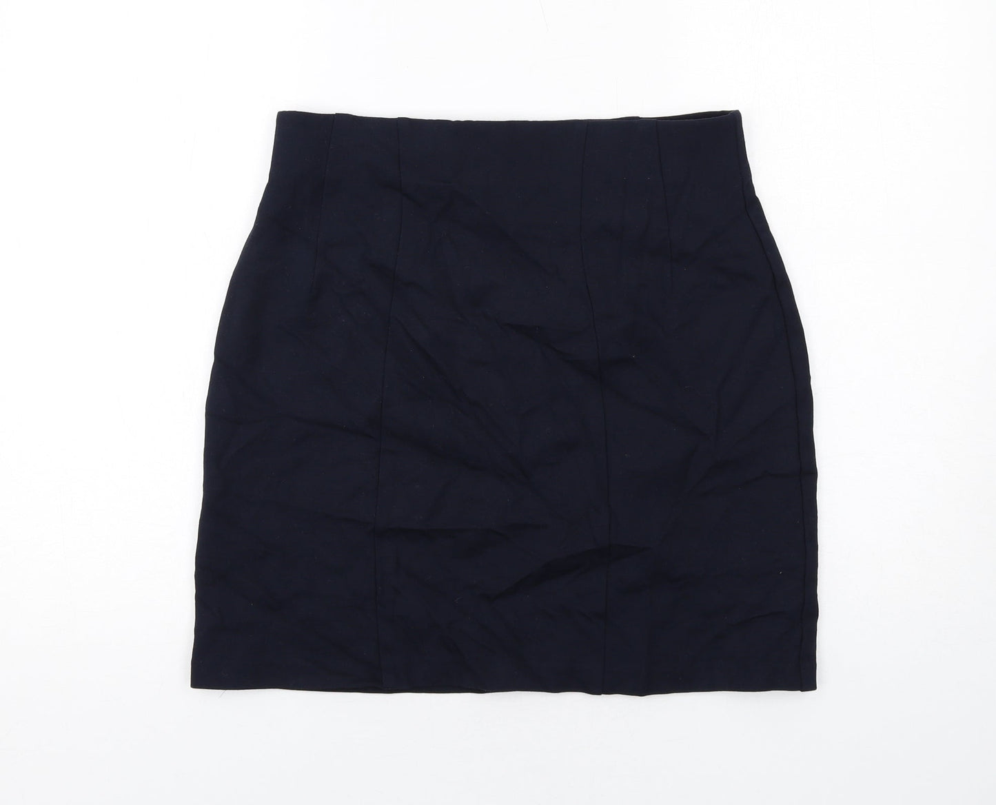 Marks and Spencer Womens Blue Viscose A-Line Skirt Size 14
