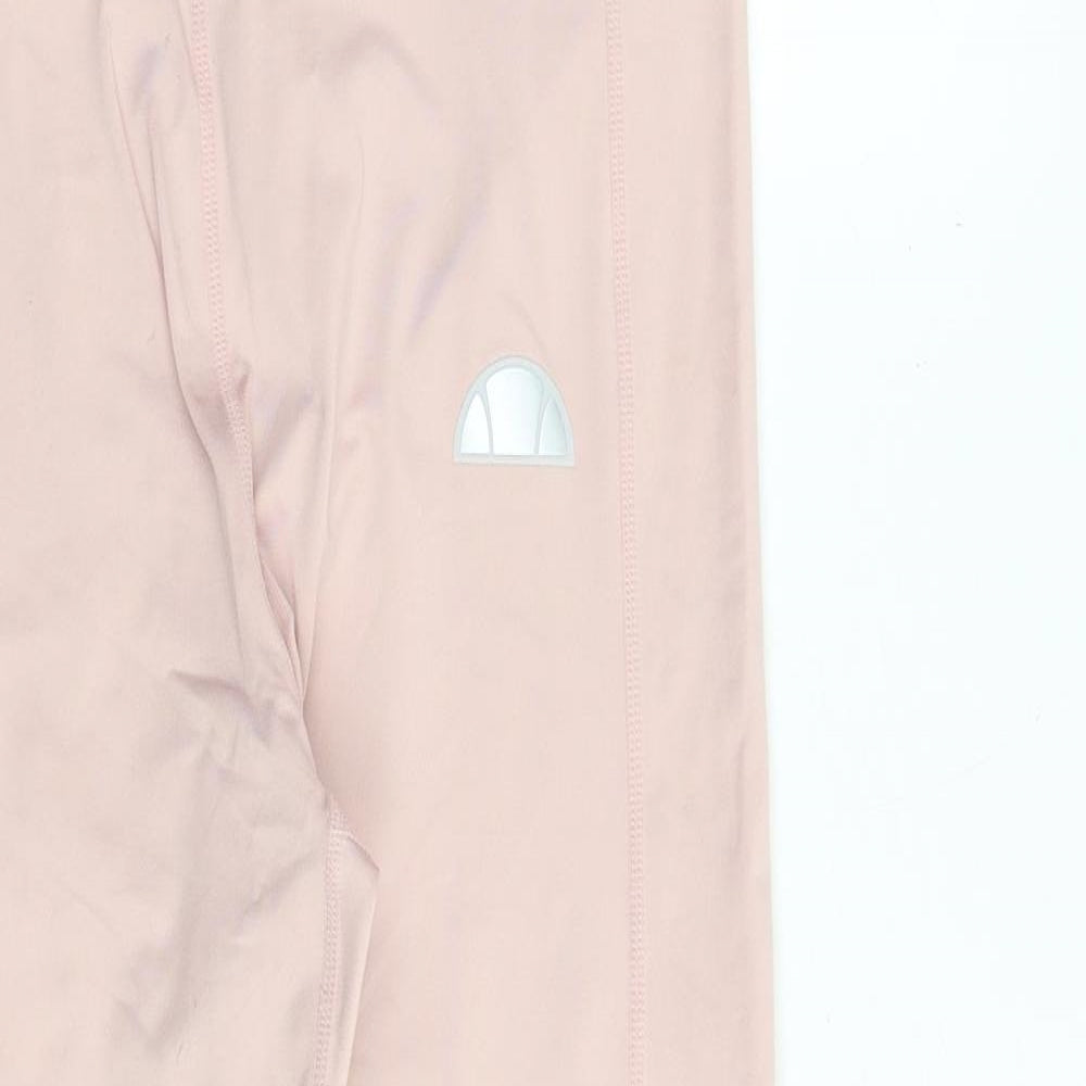 ellesse Womens Pink Polyester Compression Leggings Size 12 Regular