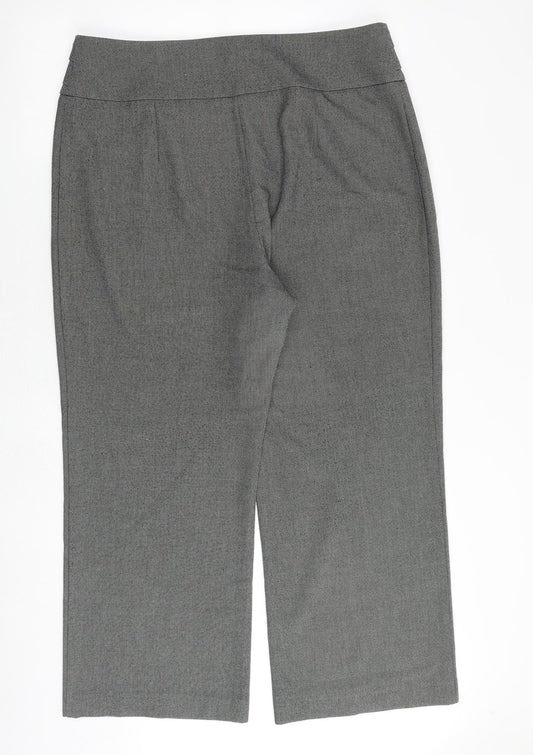 Marks and Spencer Womens Grey Polyester Trousers Size 20 Regular Zip