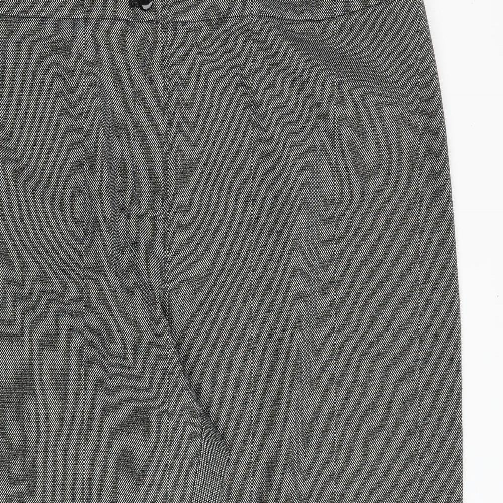 Marks and Spencer Womens Grey Polyester Trousers Size 20 Regular Zip