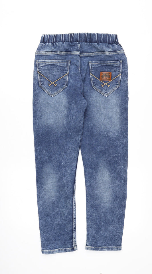 Chopper Club Womens Blue Cotton Straight Jeans Size 6 Regular