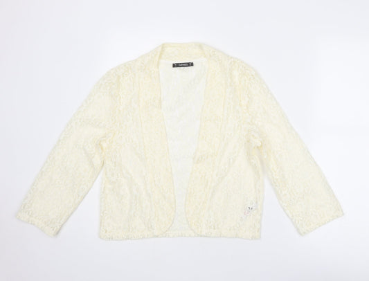 Dunnes Stores Womens Ivory Nylon Kimono Blouse Size 14 V-Neck