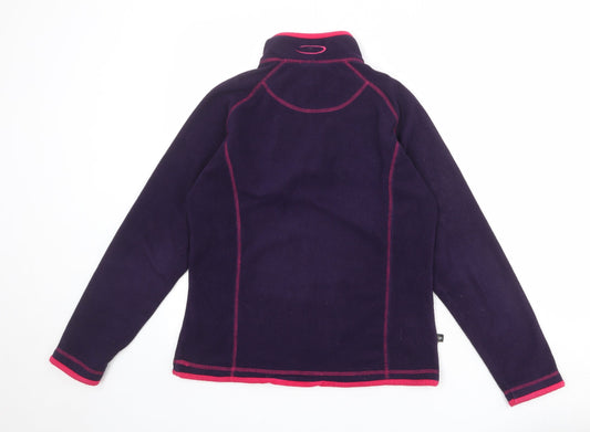 Mountain Life Womens Purple Polyester Pullover Sweatshirt Size 10 Zip