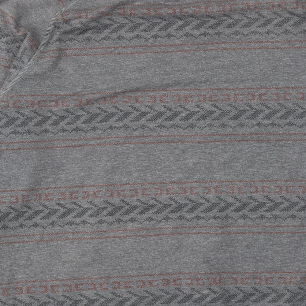 VANS Mens Grey Geometric Cotton Pullover Sweatshirt Size M
