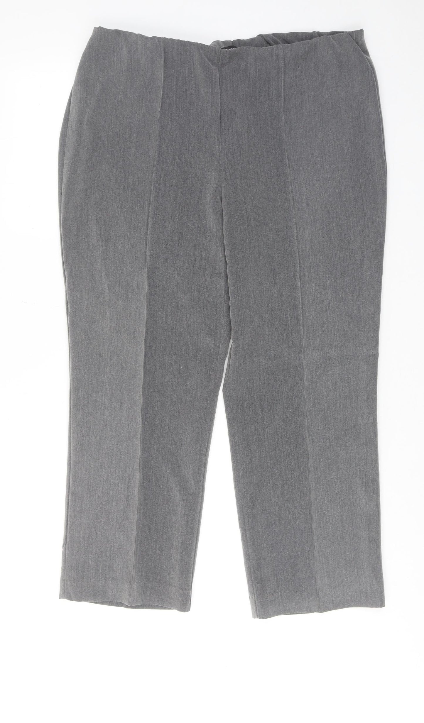 Bonmarché Womens Grey Polyester Trousers Size 14 Regular