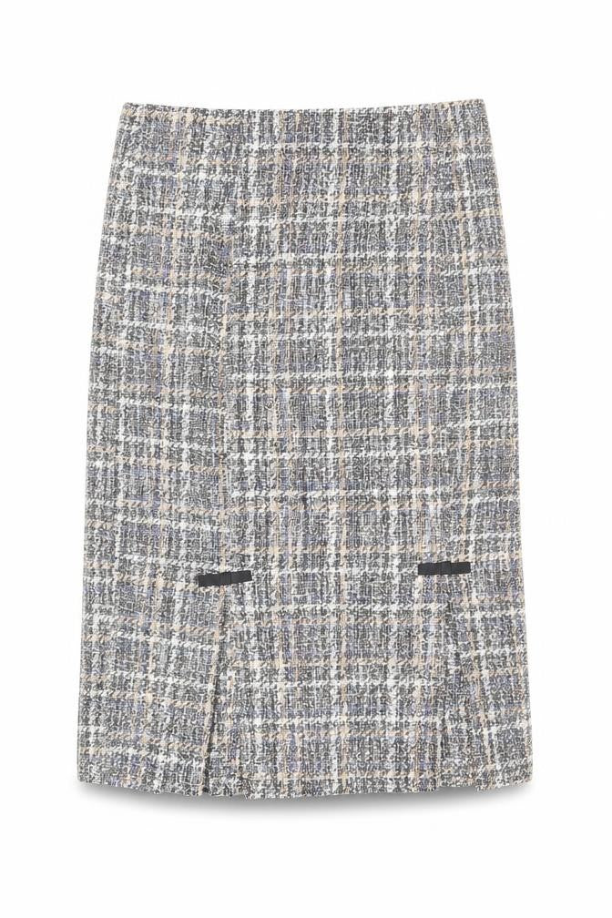 Belle Poque Womens Multicoloured Geometric Polyester A-Line Skirt Size L Zip