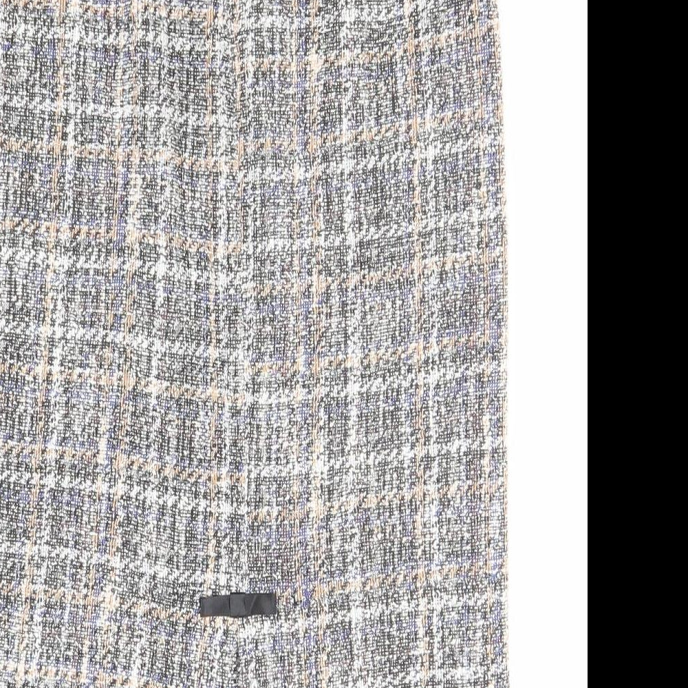 Belle Poque Womens Multicoloured Geometric Polyester A-Line Skirt Size L Zip