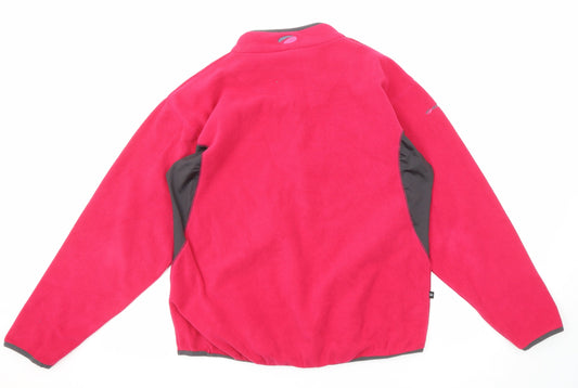 Mountain Life Womens Pink Colourblock Polyester Pullover Sweatshirt Size 16 Zip