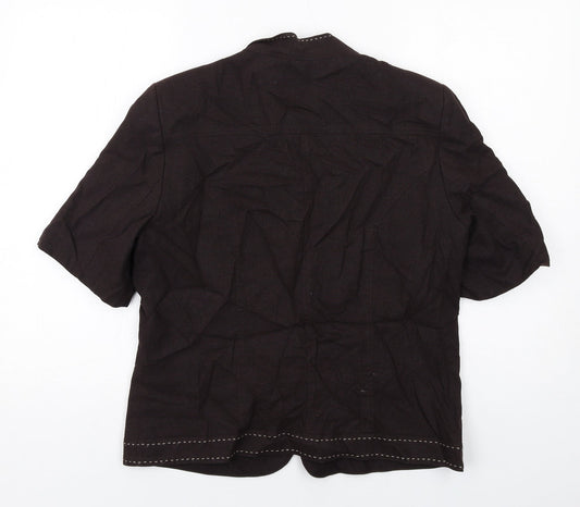 EWM Womens Brown Jacket Size 12 Button