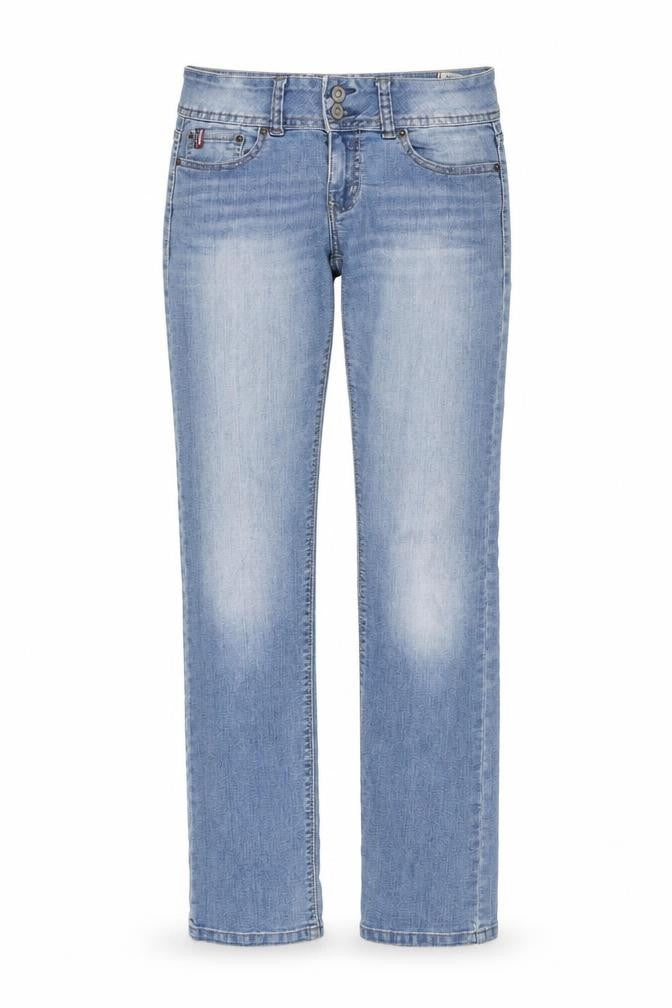 US Polo Assn. Womens Blue Cotton Straight Jeans Size 30 in L30 in Regular Button