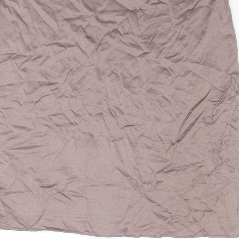 Boss Womens Brown Cotton A-Line Skirt Size M