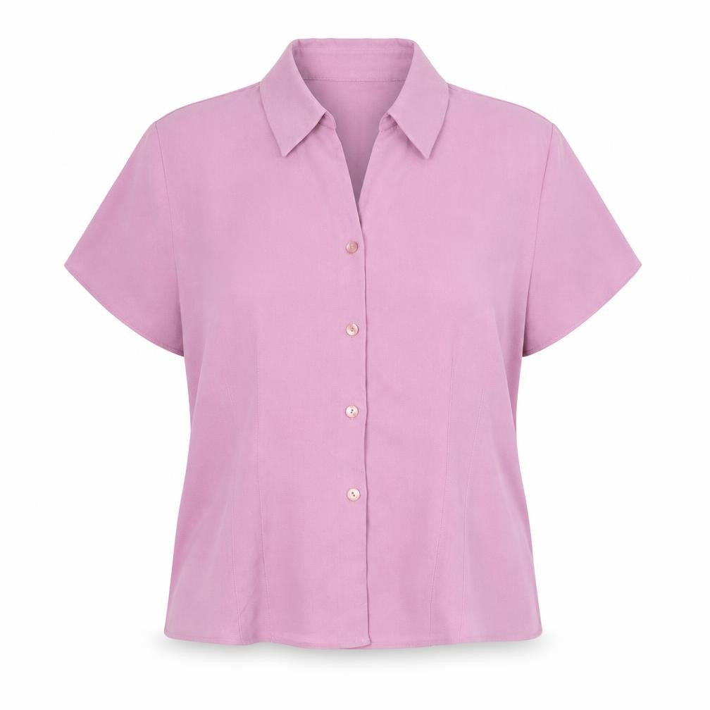 Berkertex Womens Purple Polyester Basic Button-Up Size 16 Collared