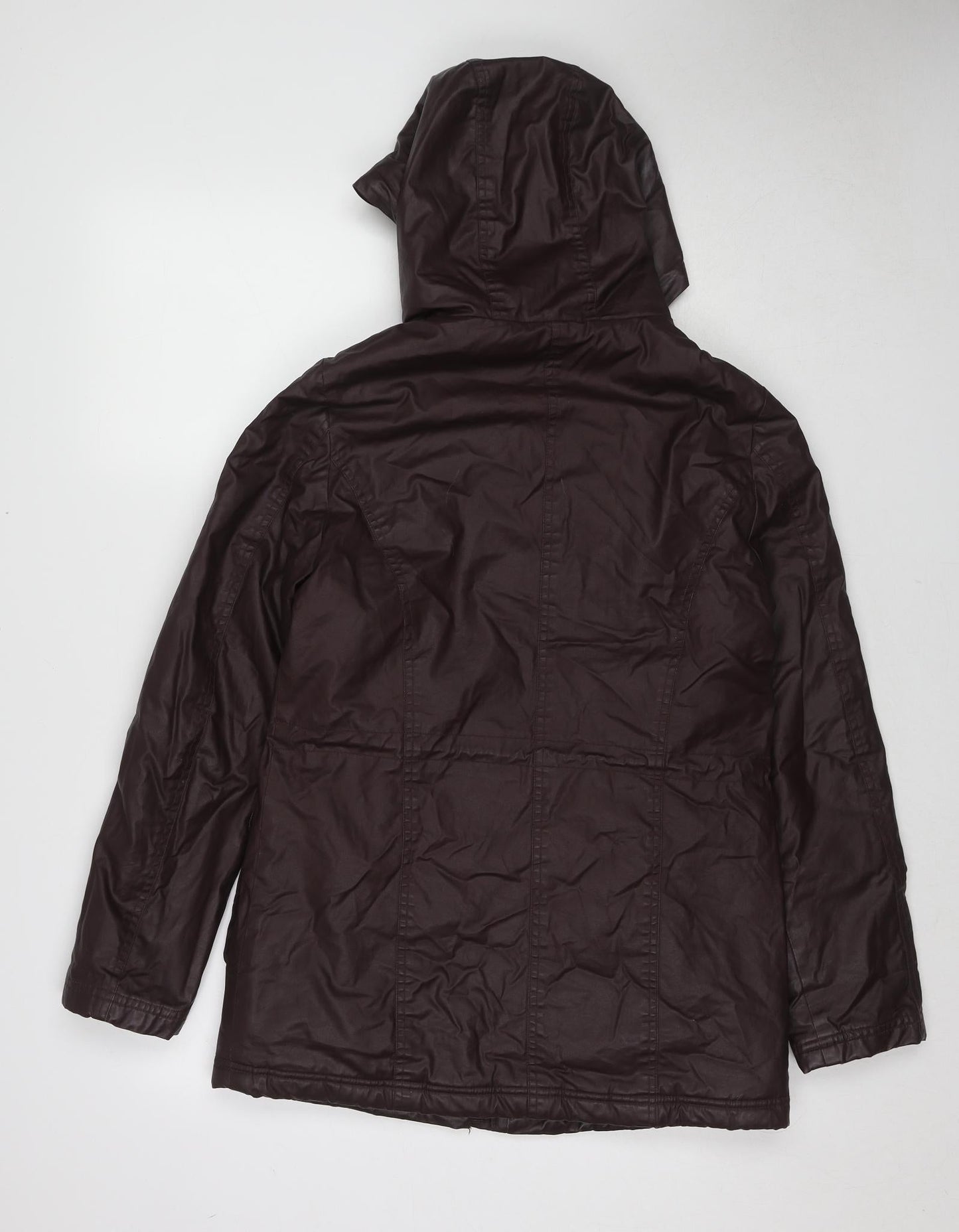 Marks and Spencer Womens Brown Parka Coat Size 8 Zip