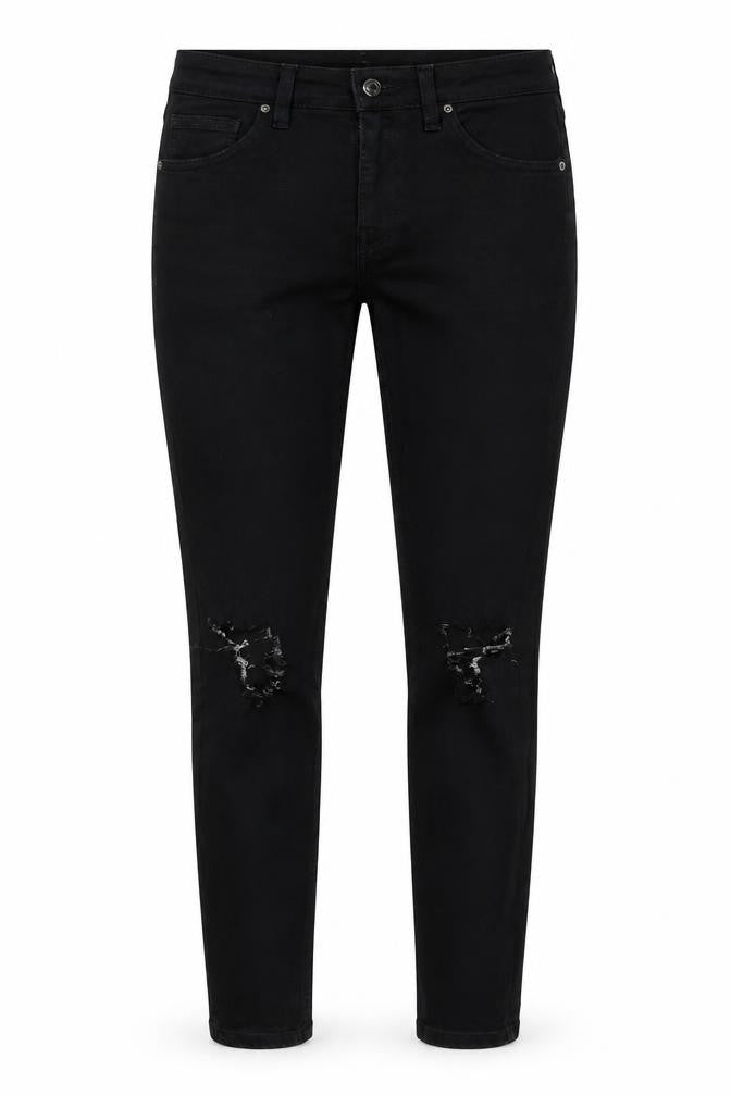 Topshop Womens Black Cotton Skinny Jeans Size 28 L32 in Regular Zip