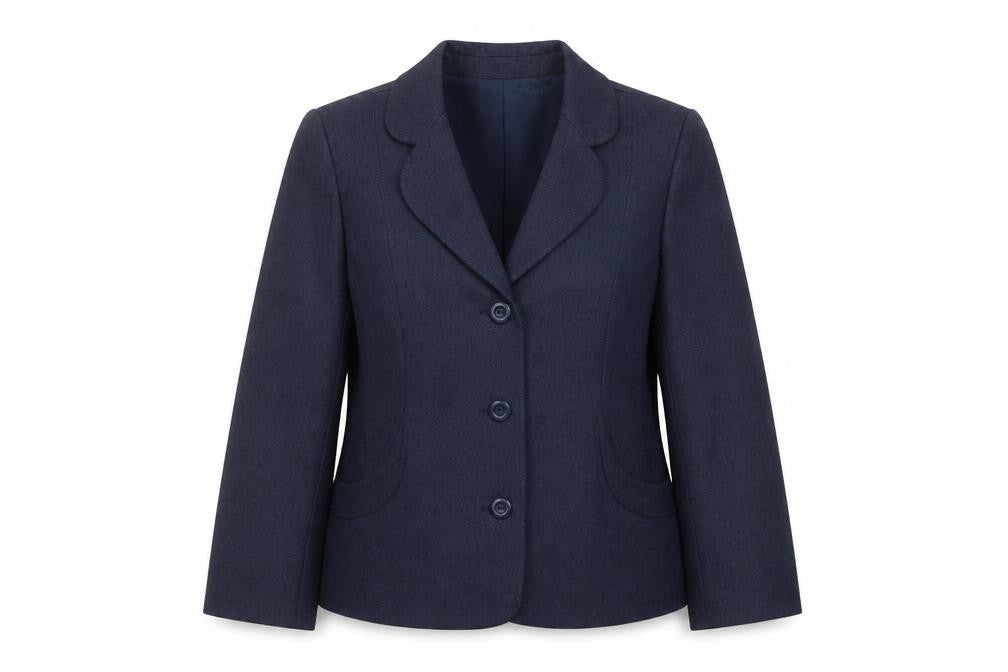 EWM Womens Blue Polyester Jacket Suit Jacket Size 12
