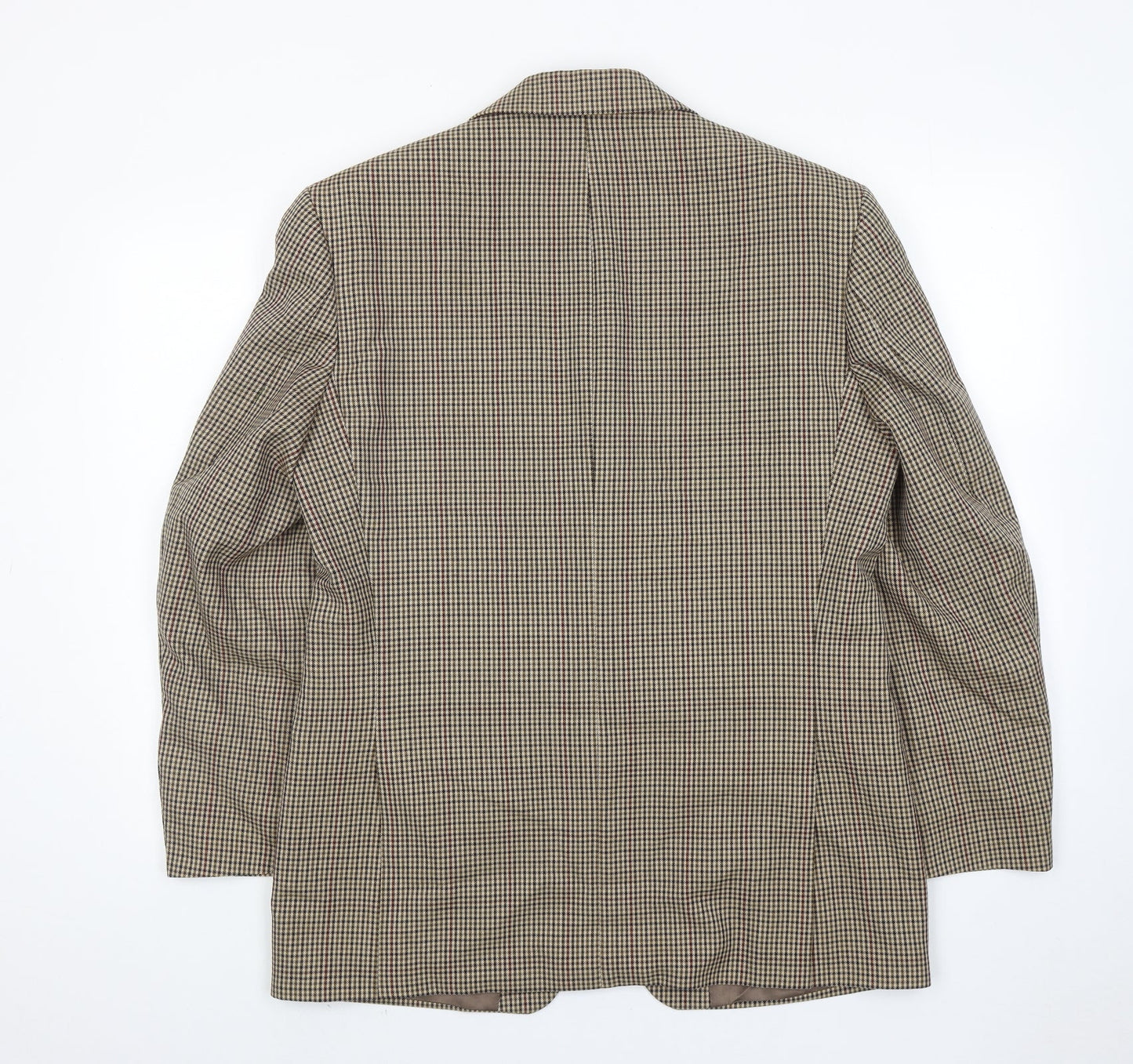 Mr Harry Mens Brown Geometric Polyester Jacket Blazer Size 40 Regular