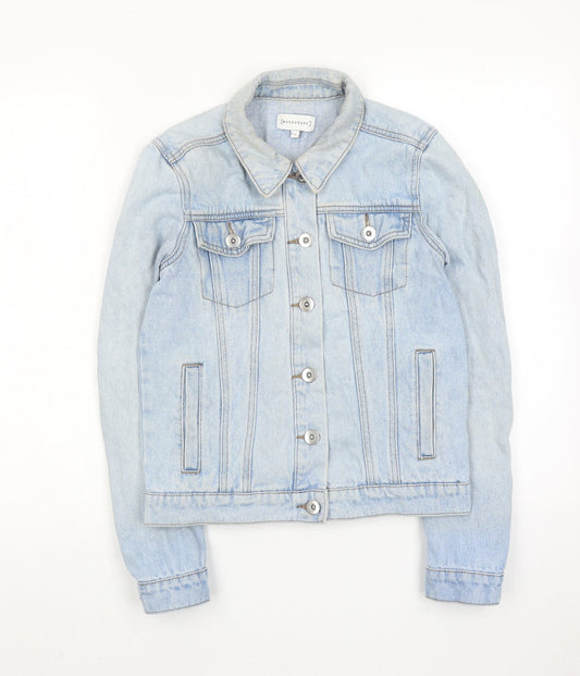Warehouse Womens Blue Jacket Size 6 Button
