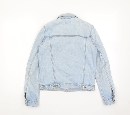 Warehouse Womens Blue Jacket Size 6 Button