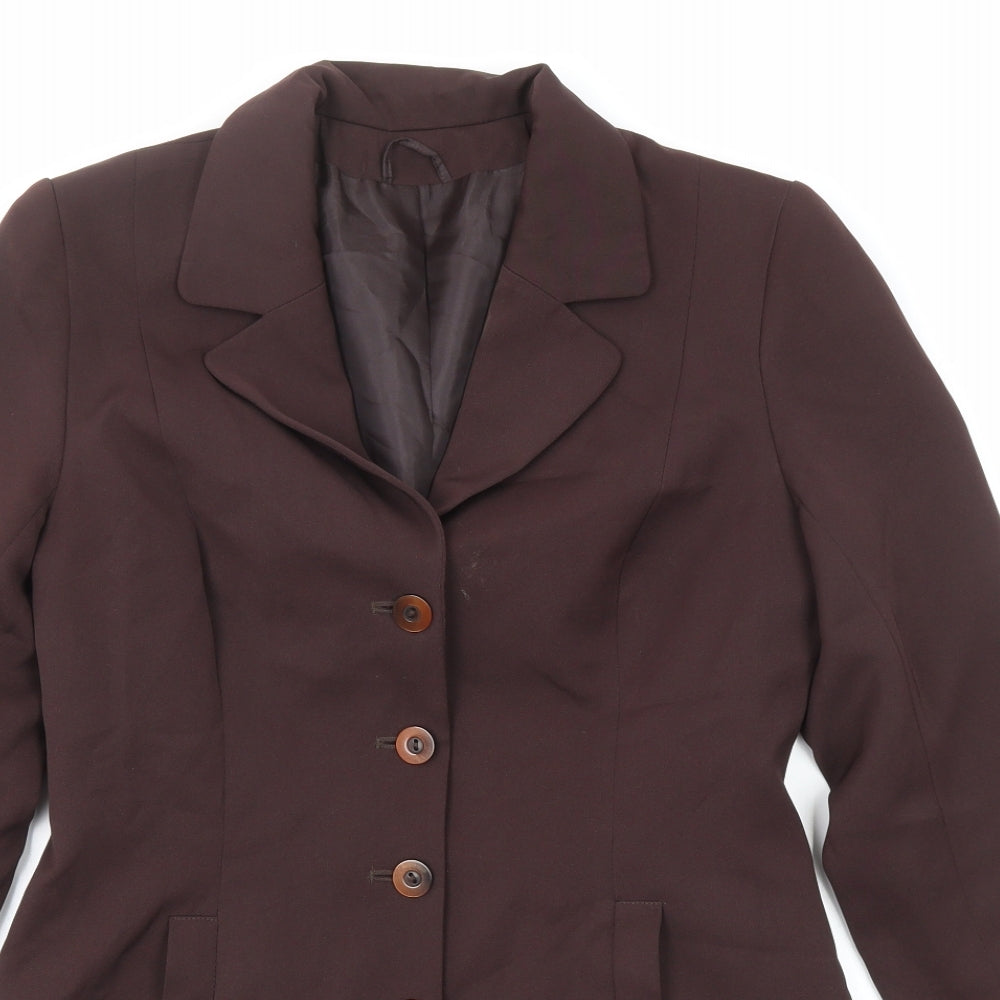 Debenhams Womens Brown Polyester Jacket Suit Jacket Size 10