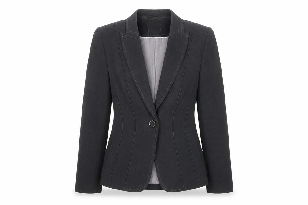 Marks and Spencer Womens Grey Polyester Jacket Blazer Size 14