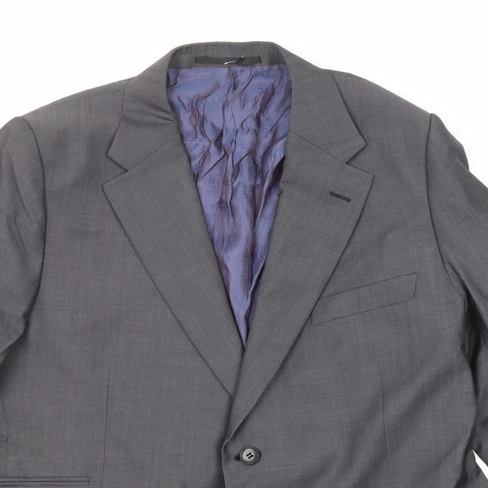 Marks and Spencer Mens Grey Polyester Jacket Suit Jacket Size 44 Regular