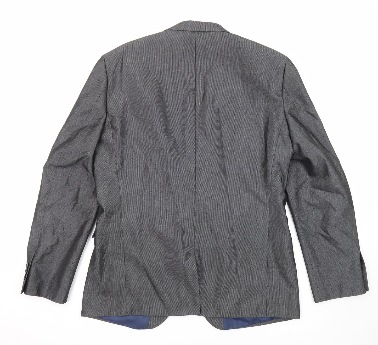 NEXT Mens Grey Polyester Jacket Suit Jacket Size 42 Regular