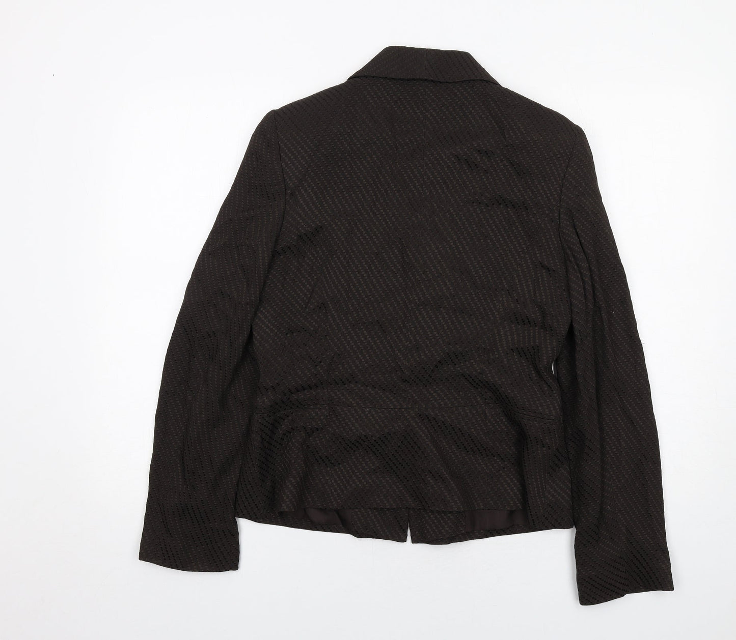 Kaliko Womens Brown Acetate Jacket Suit Jacket Size 12