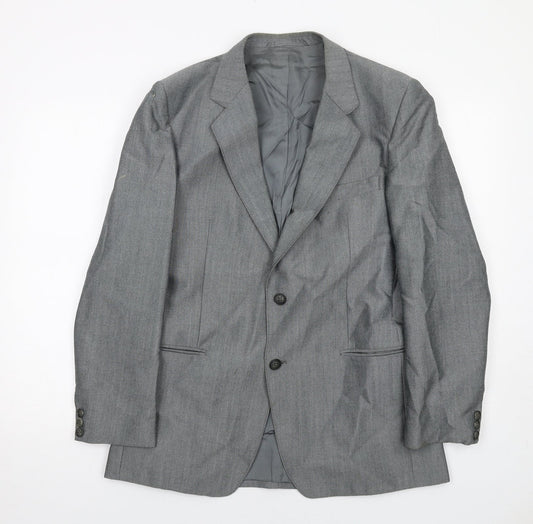 Aquatite Mens Grey Polyester Jacket Suit Jacket Size 40 Regular