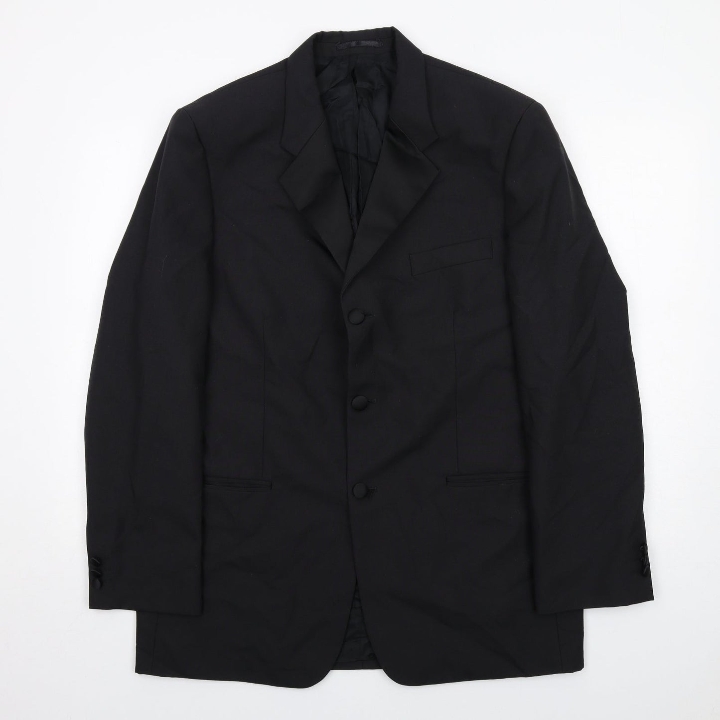 Scott & Taylor Mens Black Polyester Tuxedo Suit Jacket Size 42 Regular