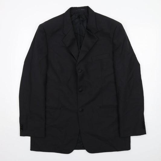Scott & Taylor Mens Black Polyester Tuxedo Suit Jacket Size 42 Regular