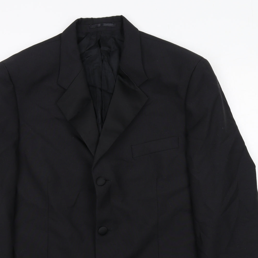 Scott & Taylor Mens Black Polyester Tuxedo Suit Jacket Size 42 Regular