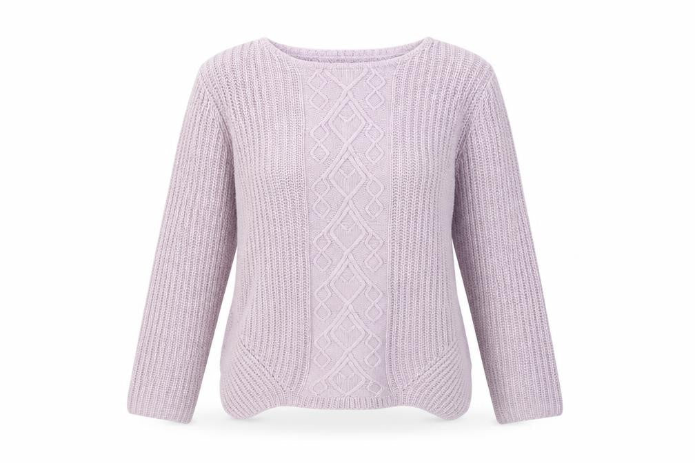 Marks and Spencer Womens Purple Round Neck Acrylic Pullover Jumper Size 12