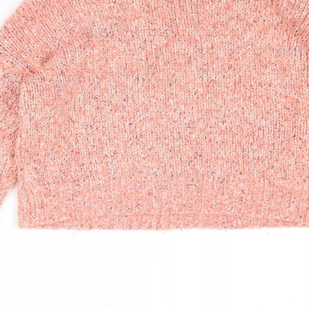 Pink Soda Womens Pink Round Neck Acrylic Pullover Jumper Size 6