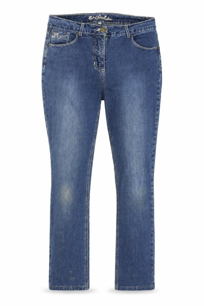 RJR.John Rocha Womens Blue Cotton Skinny Jeans Size 12 Regular Zip