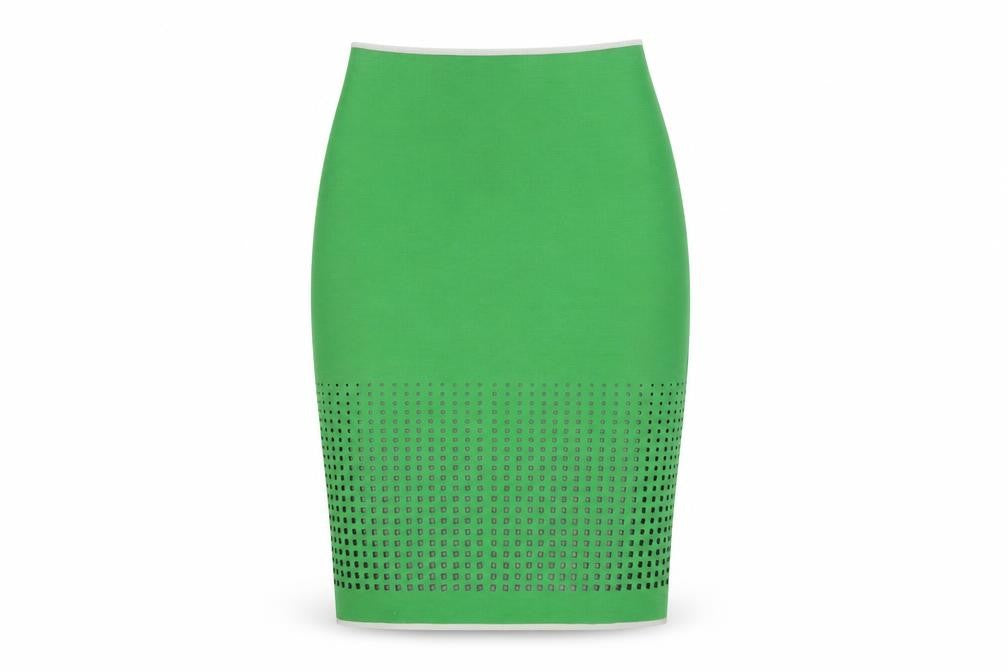 Clover Canyon Womens Green Polyester Bandage Skirt Size XS - Cut out detail