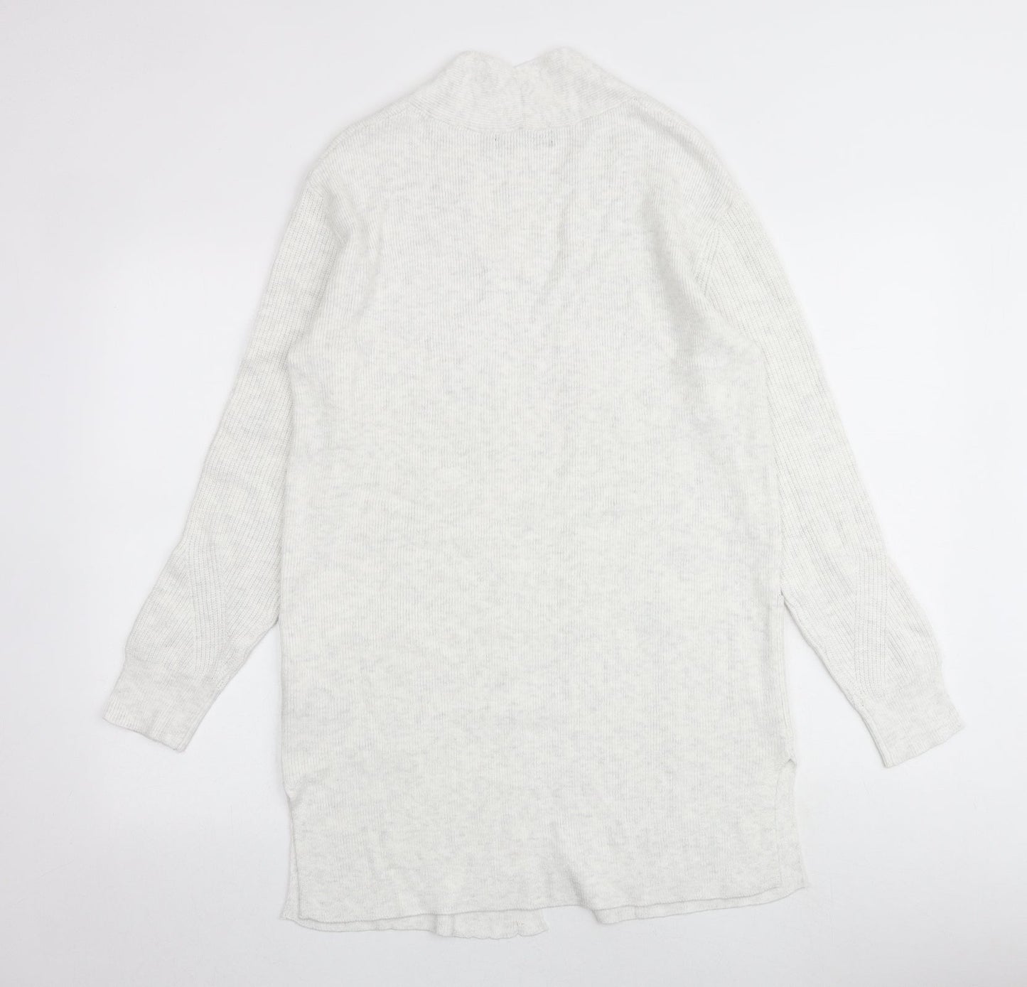 Marks and Spencer Womens Grey V-Neck Viscose Cardigan Jumper Size 8