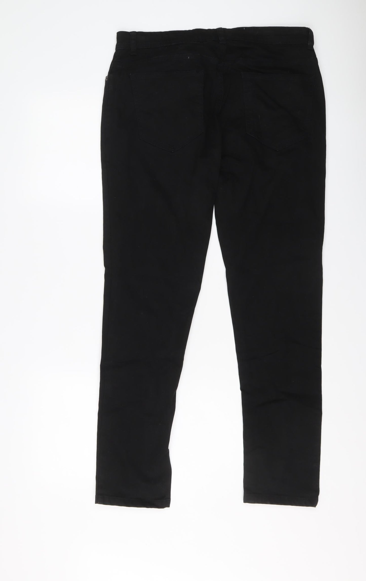 Denim & Co. Womens Black Cotton Skinny Jeans Size 34 in L30 in Regular Button