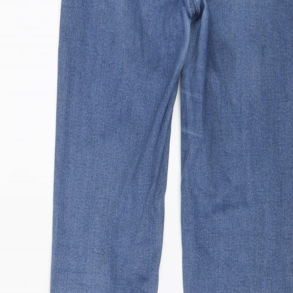 American Eagle Outfitters Womens Blue Cotton Skinny Jeans Size 8 L27 in Regular Button