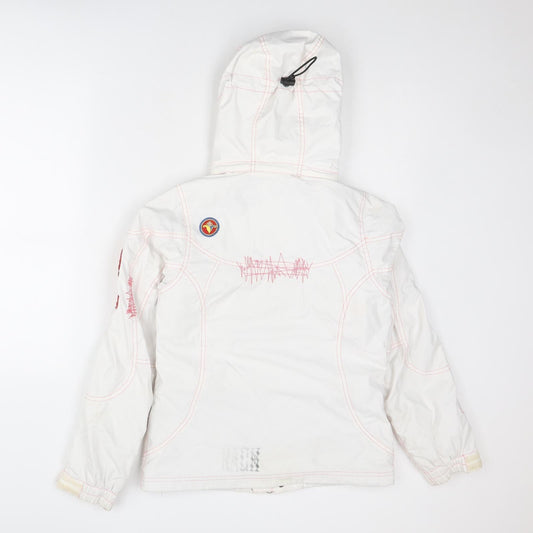 Protest Womens White Windbreaker Jacket Size XS Zip
