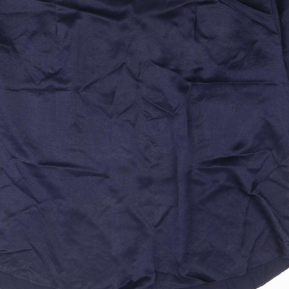 St Michael Womens Blue Polyester Basic Button-Up Size 10 Collared