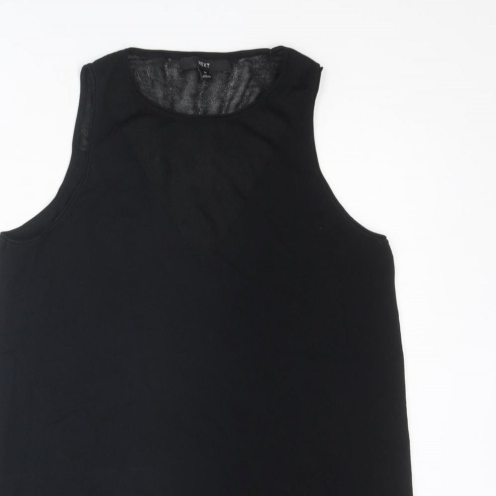 NEXT Womens Black Round Neck Viscose Vest Jumper Size M