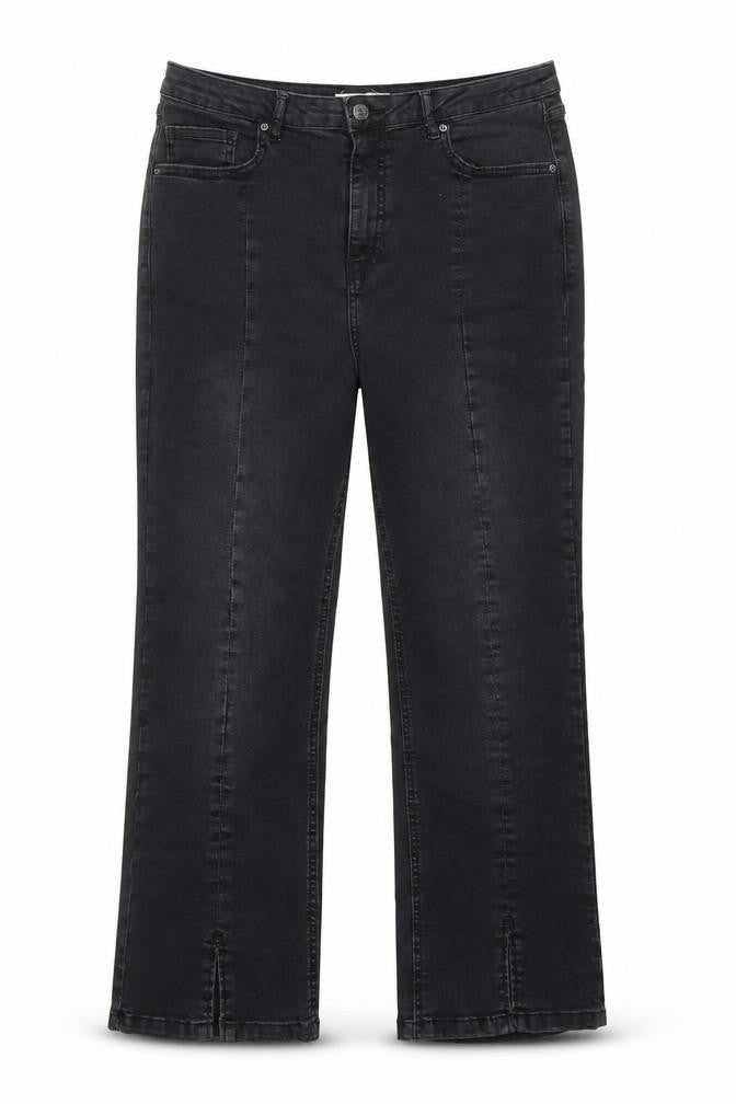 Urban Bliss Womens Black Cotton Straight Jeans Size 14 Regular Zip