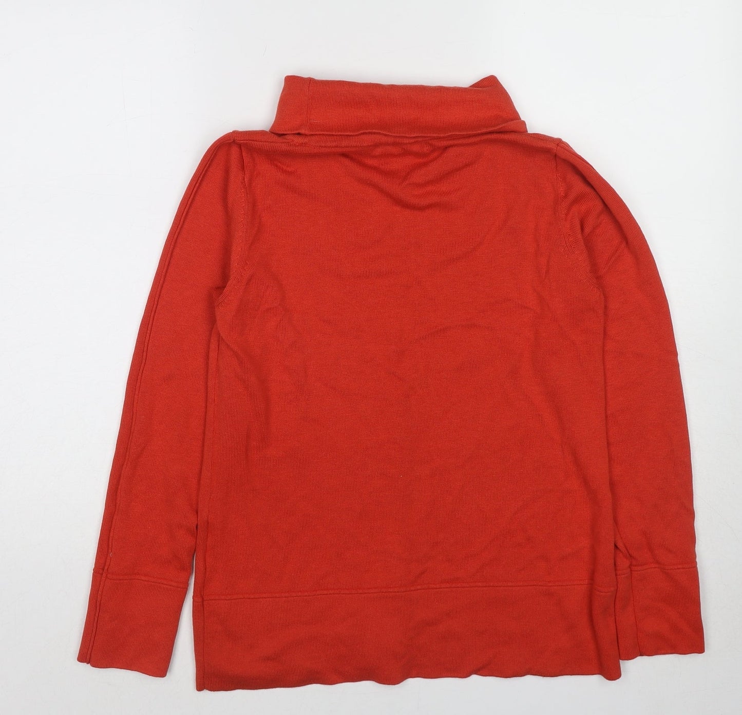 Signature Womens Red Roll Neck Acrylic Pullover Jumper Size M