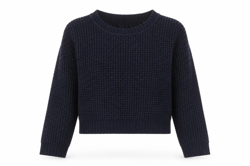 Forever 21 Womens Blue Round Neck Acrylic Pullover Jumper Size S