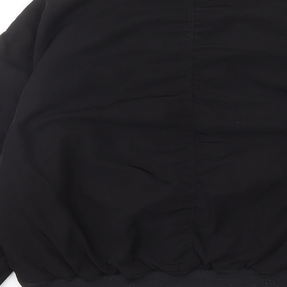 Monki Womens Black Bomber Jacket Jacket Size S Zip