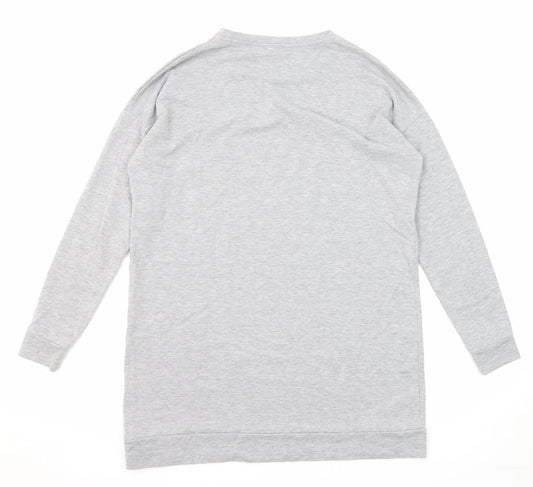 River Island Womens Grey Polyester Pullover Sweatshirt Size 8 Pullover - OH LA LA Long line