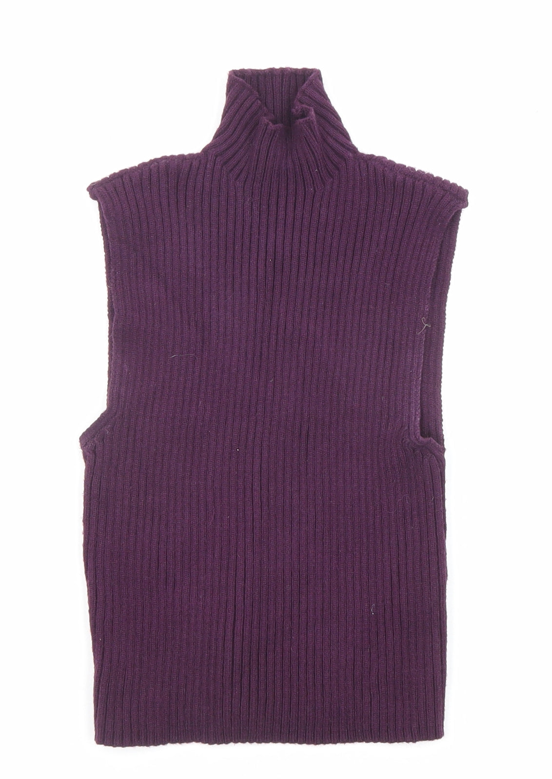 Zara Womens Purple High Neck Viscose Pullover Jumper Size S