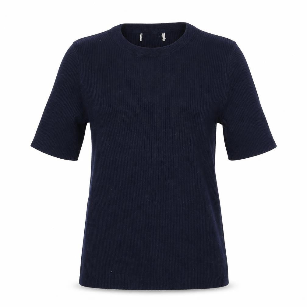 Marks and Spencer Womens Blue Round Neck Viscose Pullover Jumper Size S