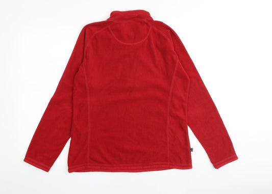 Mountain Life Womens Red Polyester Pullover Sweatshirt Size 12 Zip