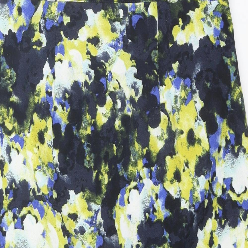 Warehouse Womens Multicoloured Geometric Polyester Straight & Pencil Skirt Size 6 Zip